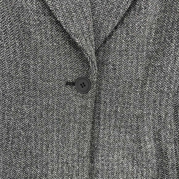 Calvin Klein Womens Herringbone Tweed Blazer Jacket Single Button Office Career - Picture 6 of 16